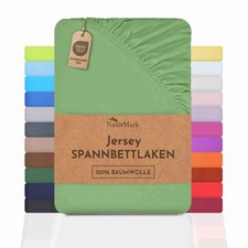 Jersey Spannbettlaken Spannbetttuch Bettbezug 100% Baumwolle viele Farben/Größen