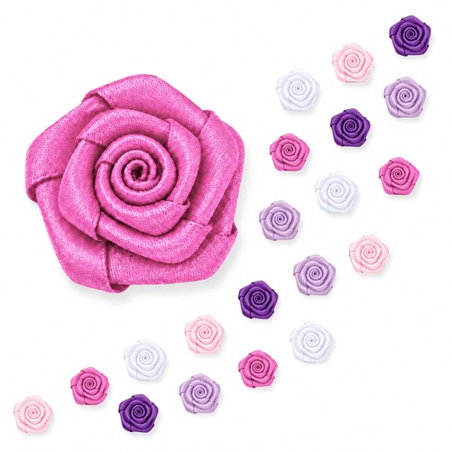 Satinrosen 15mm kleine - 20,