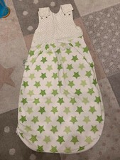✨wie NEU! Odenwälder BabyNest: Sommer Schlafsack Gr. 90 cm weiß grün Sterne✨