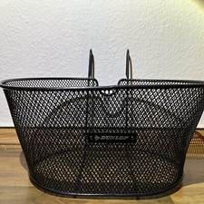 DUNLOP Fahrradkorb Lenker abnehmbar Fahrrad Vorne Einkauf Korb Schwarz Metall