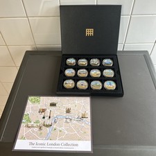 The Iconic London Collection Limited Edition Emaillierte Münzen X12 Proof Set Boxed