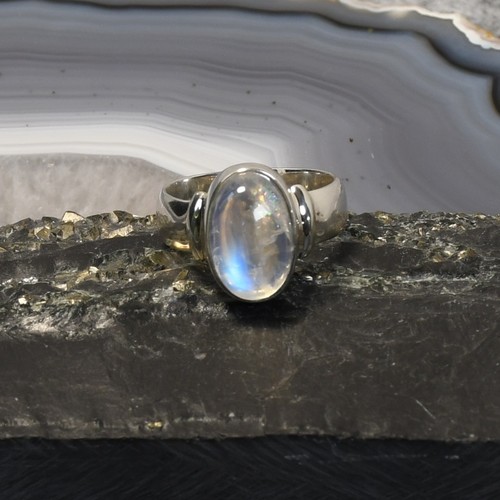 Mondstein ring 925er - 925er, silber