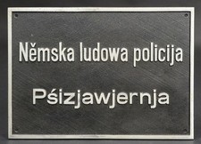 DDR MdI VP Schild Deutsche Volkspolizei Anmeldung Sorbisch SELTEN!!! 10453