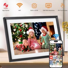 Digitaler Bilderrahmen 10,1 Zoll Elektronischer Fotorahmen 32GB IPS Foto Rahmen