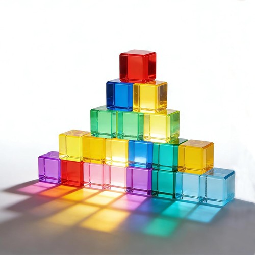 Bunte acrylbausteine kinder - acrylbausteine, 20