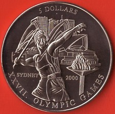 Göde - Olympia Gedenkmünzen - XXVII. Olympische Spiele - 5 Dollar Liberia 