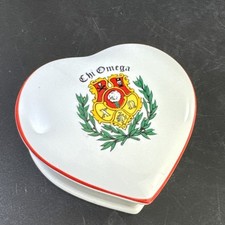 Chi Omega Porcelain Heart