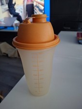Tupperware Grosser Mix-Fix 500 ml Messbecher Mixer Schüttelbecher Shaker orange