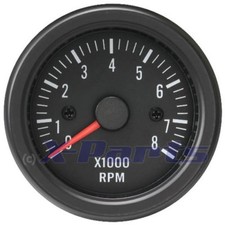 Drehzahlmesser Retro 52mm Oldschool schwarz Neu Top