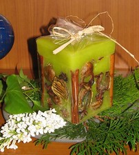 Kerze Zimt,Mohn,Kaffee versch