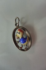 schöner ,alter Anhänger ( Kettenanhänger ) , 925 Silber emailliert, Donald Duck 