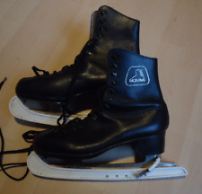 Schlittschuhe 40 Leder Montan EMA Sissy Vintage SCHWARZ m Schutz