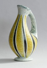 Dümler & Breiden Keramik Vase Krugvase 15 cm Dekor Streifen 50er Jahre