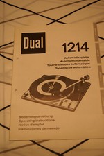 Dual 1214 Plattenspieler Bedienungsanleitung + Hinweise für Tonabnehmersystem 