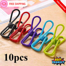 10 Stück Metallclips Winddicht Starker Griff Anti-Rutsch Lebensmittel Beutel Dichtungstücher Trocknen