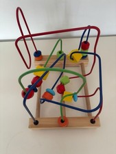 Holz Lernspielzeug Würfel Motorikwürfel Motorikschleife Spielzeug Holzwürfel 