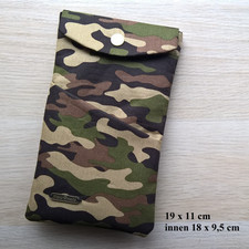 Handytasche Hülle Handmade Handarbeit Stoff Camouflage Upcycling