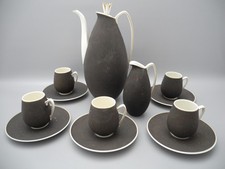 Hutschreuther Mokkaservice braun 60er 60er JahreKanne 5 Tassen Milchkännchen