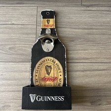 Guinness - Flaschenöffner und Auffänger mit verwittertem Etikettendesign