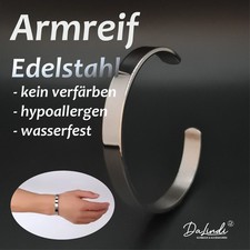 Armreif Edelstahl silber