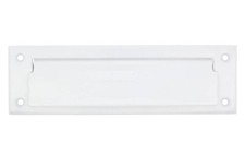 Amig - Tür-Briefschlitz, Weiß, Edelstahl, 342x73mm