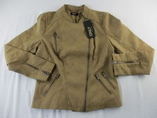 Only Onlava Kunstleder Biker Jacke Tigers Eye Gr 40 Beige