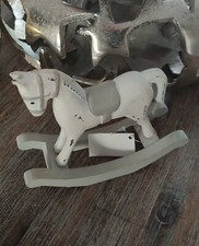 Schaukelpferd Nostalgie Grau