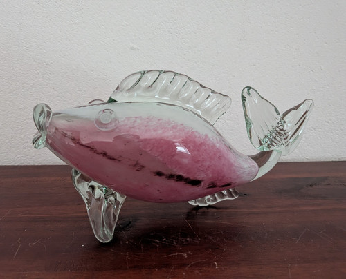 Vintage murano stil glasfisch - vintage,
