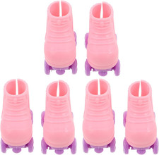 3 Paar Puppenhaus Rollschuhe - Mini Schlittschuhe - Puppen Deko Accessoires - Fa