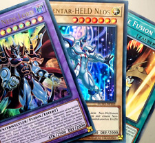 Böser HELD Neos Lord SET! + Elementarheld Neos + Finstere Fusion Yugioh Neu NM