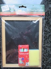 Trendhaus Schiefertafel mit Kreide und Schwamm, 20x15,5 cm Neu + OVP