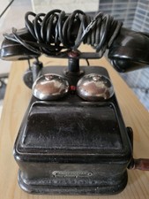 Antikes Telefon Telefontyar Budapest Handkurbel 2Klingeln Gebrauchsspuren Patina