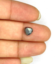 1,82TCW Natürlicher Schwarzer Diamant Herzform Lose Diamant, Diamant Ehering