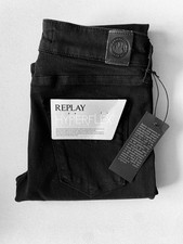 REPLAY HYPERFLEX JEANS LUZ SCHWARZ DAMEN W27 L32 NEU MIT ETIKETT NP 150€
