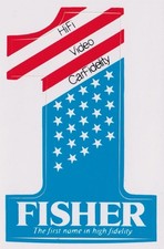 Alter Aufkleber/Sticker FISHER - THE FIRST NAME IN HIGHT FIDELITY  '80er/'90er