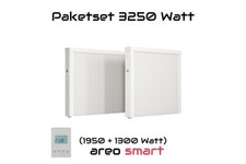 Elektroheizung Bundle 1300W+1950W Heizung smart Flächenspeicherheizung Schamotte