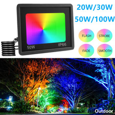 RGB LED Fluter Außen Strahler Flutlicht Scheinwerfer Gartenlampe Dimmbar 10-100W