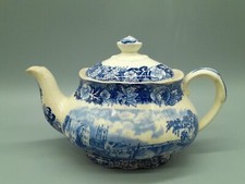 Palissy Pottery England Thames River Scenes 1 Teekanne Henley Oxon  13 cm