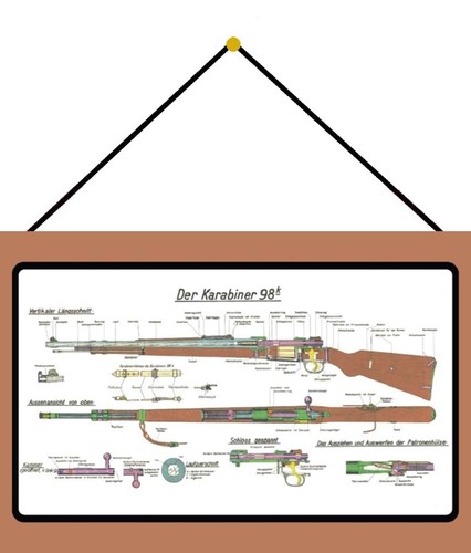 Schild spruch der karabiner - schild, "der