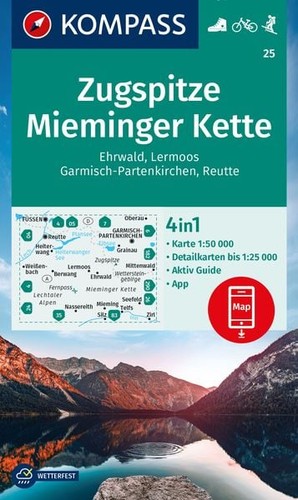 Kompass wanderkarte - wanderkarte, 25