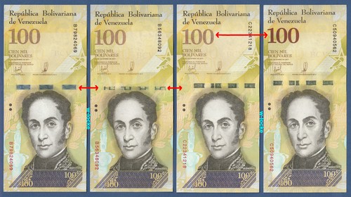 Venezuela varianten 100 - varianten, 100.000