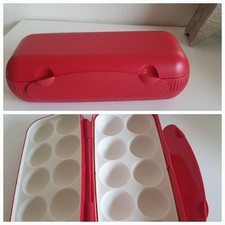Tupperware Eier Box Kolumbus rot für 10 Eier - Brotzeit Box -  Maxi Twin