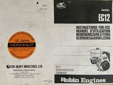 #21/35 Robin EC 12  Bedienungsanleitung service manual instructions