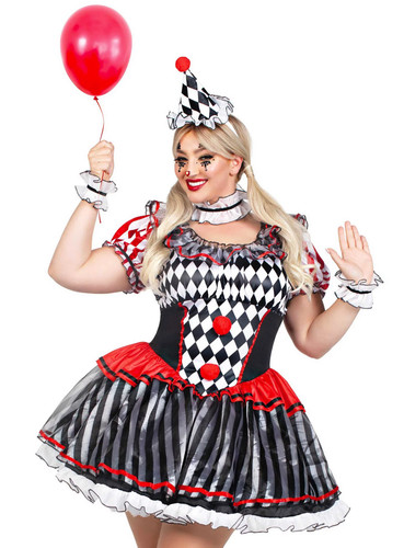 Harlekina xxl clown kostüm - harlekina,