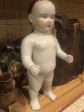 Antike  Porzellan Badepuppe Frozen Charlie aus den 1900 Jahren Nacktfrosch  42cm