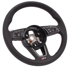 Lenkrad Multifunktion heizbar Schaltwippen Audi RS4 8W B9 RS5 Leder schwarz rot