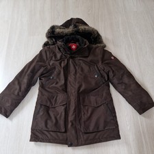 Wellensteyn Winterjacke warmer Parka mit Kapuze,  Dunkelbraun Gr L