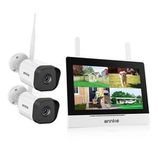 ANNKE WLAN 3MP Überwachungskamera 7'' Monitor Zwei-Wege-Audio IP Kamera 4CH NVR