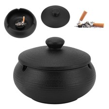 Keramik Aschenbecher Windaschenbecher mit Deckel Ø 11 cm Sturmaschenbecher