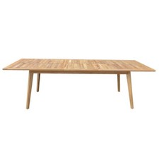 Teak Ausziehtisch 100x200/260 cm 3041 Kernholz hochwertig stabil Sonderangebot